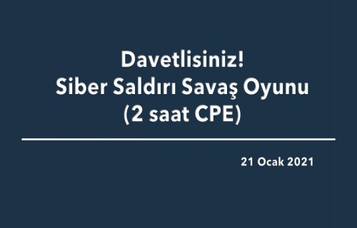 Davetlisiniz: Siber Saldırı Savaş Oyunu (2 saat CPE)