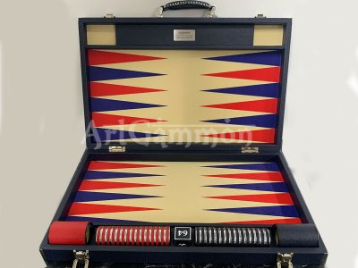 Blue Tournament  Size & ZMK Checkers Leather Wrapped