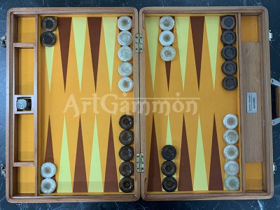 Beech wood Backgammon Set Silent Version