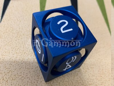 40mm Metal Cube Blue