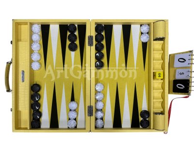 Yellow Croco Backgammon Board