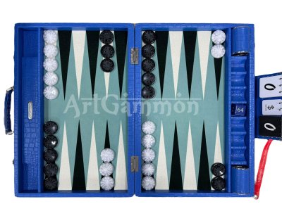 Blue Croco Backgammon Board