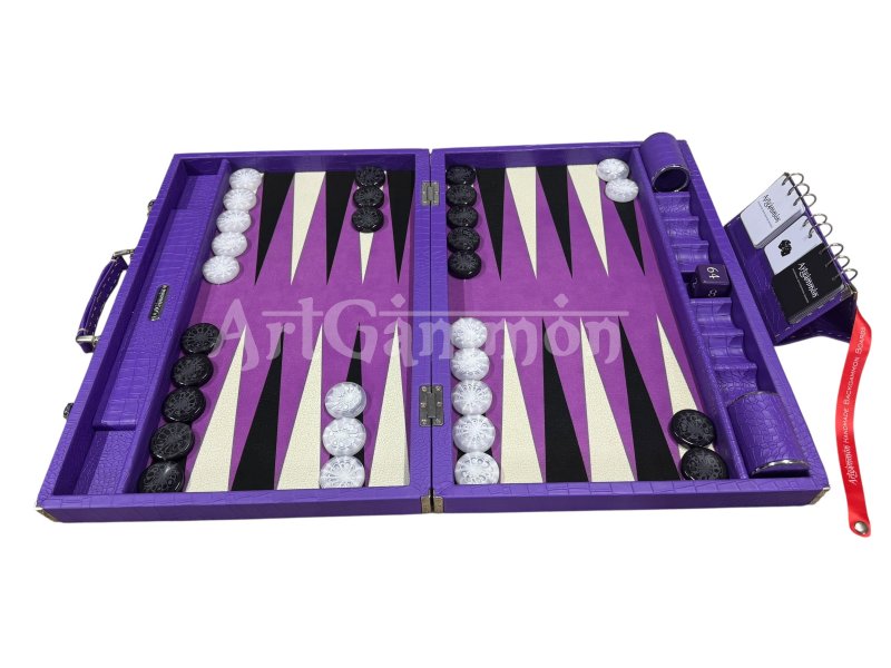 Purple Croco Backgammon Board