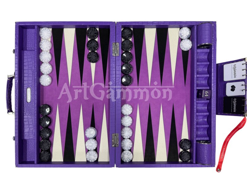 Purple Croco Backgammon Board