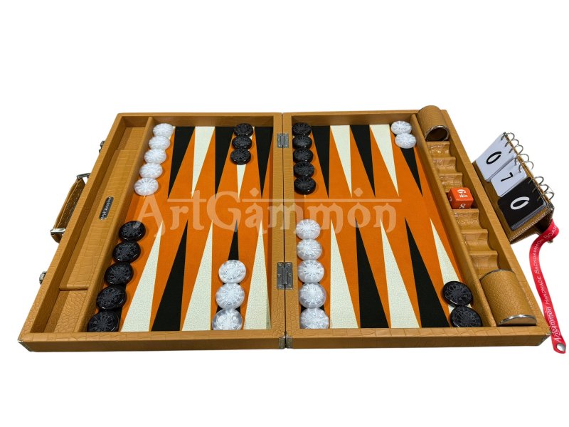 Camel Brown Croco Backgammon Board