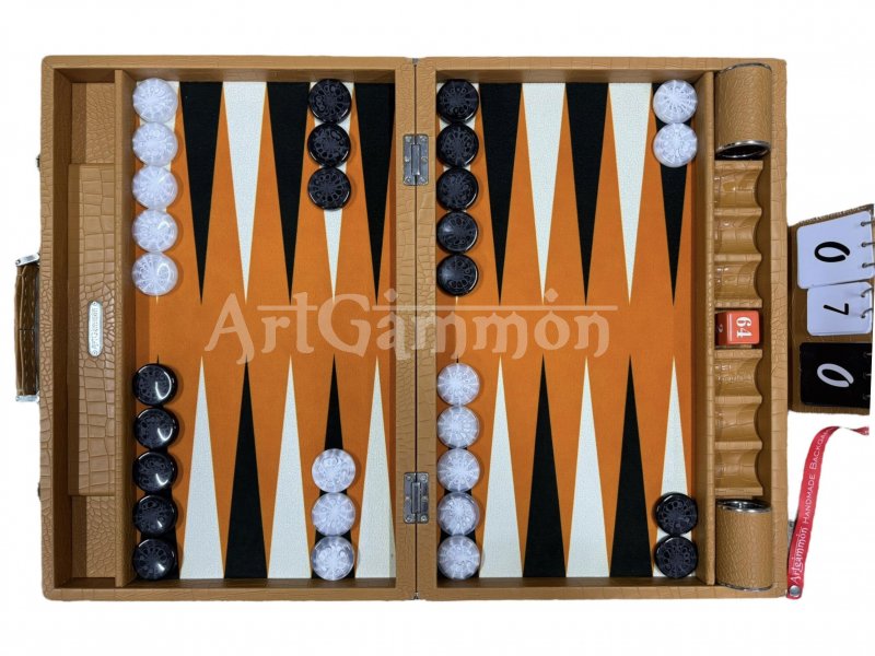 Camel Brown Croco Backgammon Board