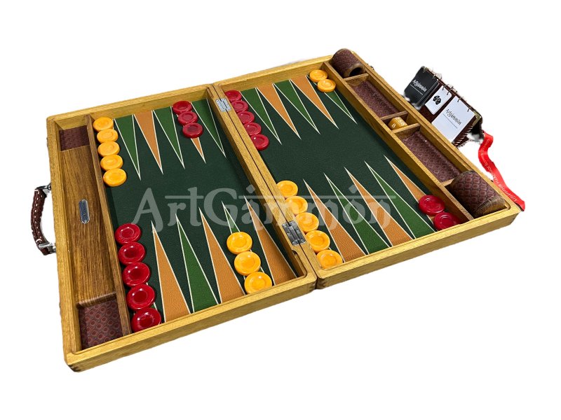 Bespoke Teak Wood Backgammon Set