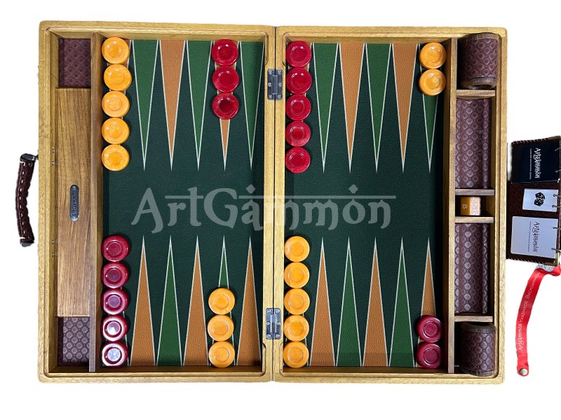 Bespoke Teak Wood Backgammon Set