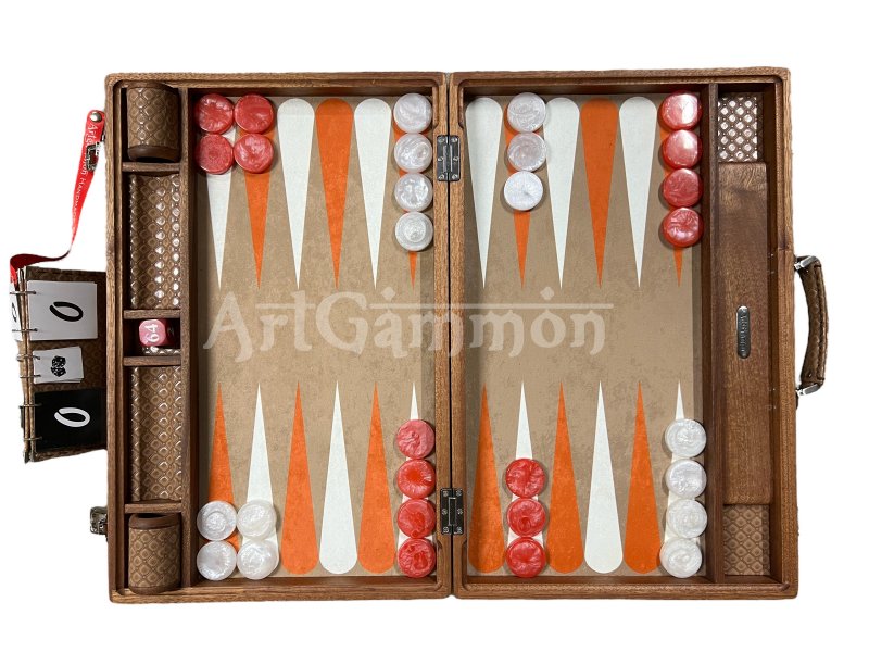 Sapelli Wood Backgammon Set