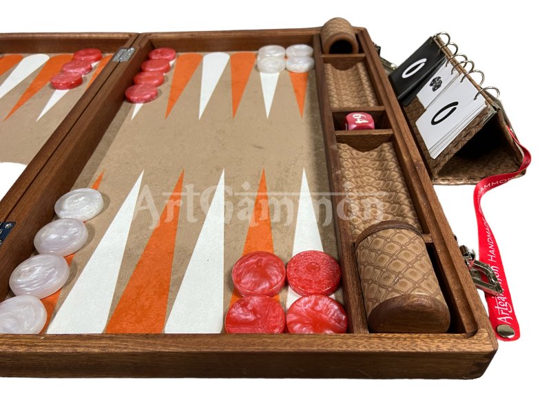 Sapelli Wood Backgammon Set