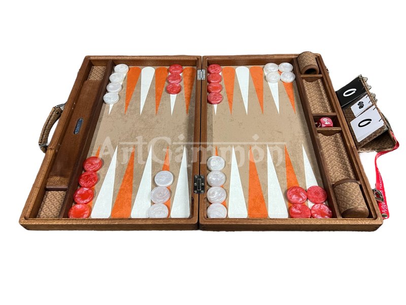 Sapelli Wood Backgammon Set
