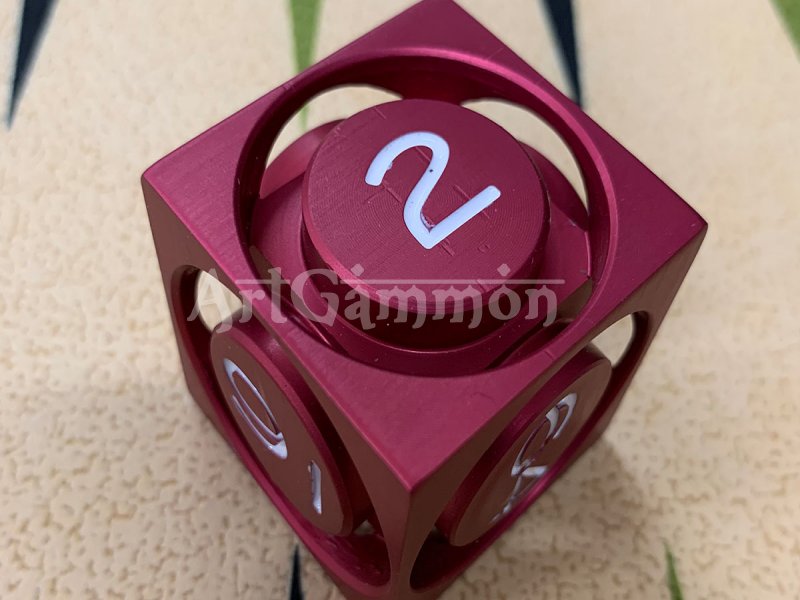 40mm Metal Cube Red