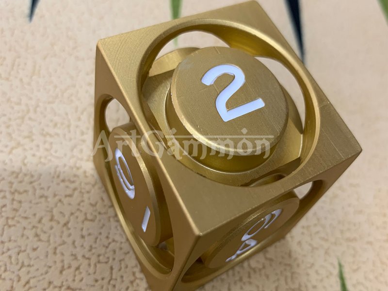 40mm Metal Cube Gold