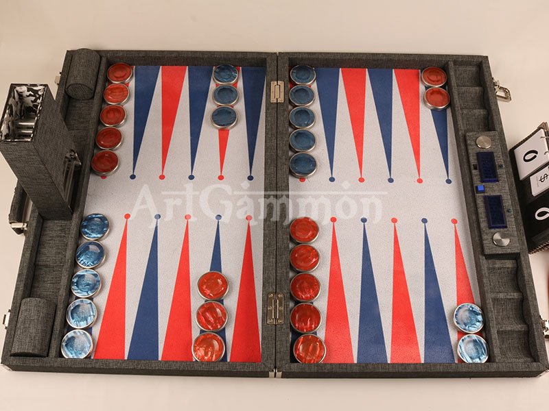 Championship Size Backgammon Board Clocked Version