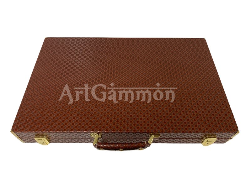 Tournament Size Tan Backgammon Set