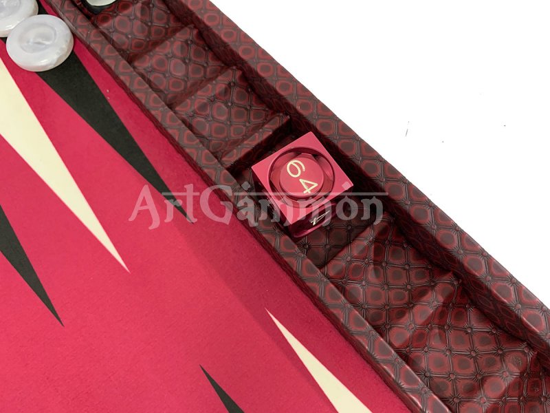 Tournament Size Burgundy Backgammon Set Octo