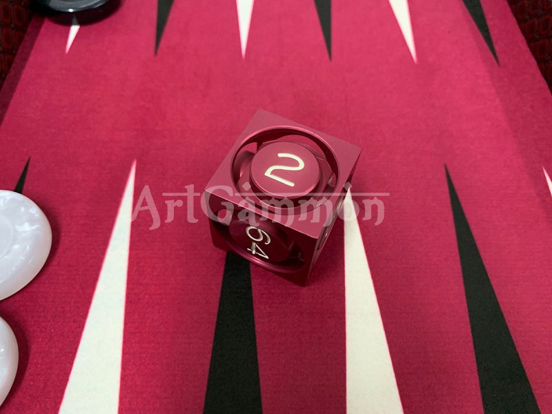 Tournament Size Burgundy Backgammon Set Octo