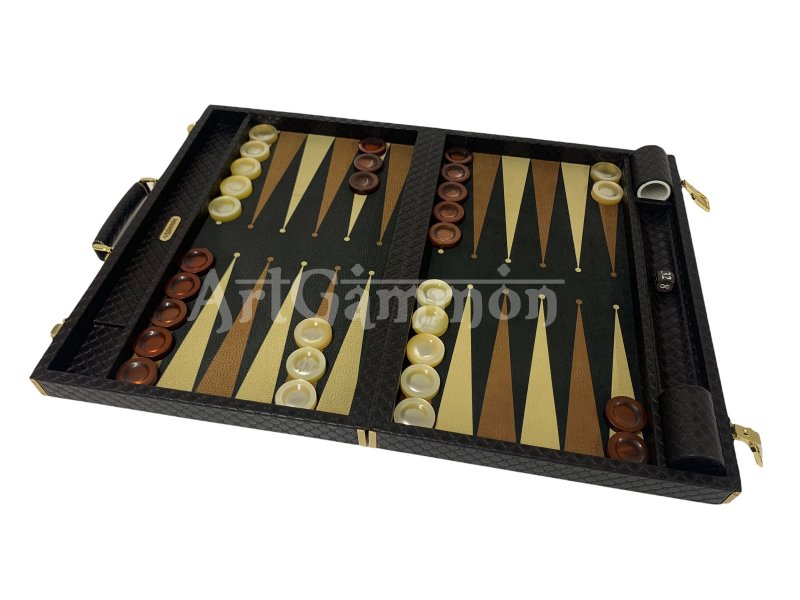 Brown Backgammon Set Octo