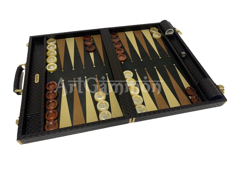 Brown Backgammon Set Octo