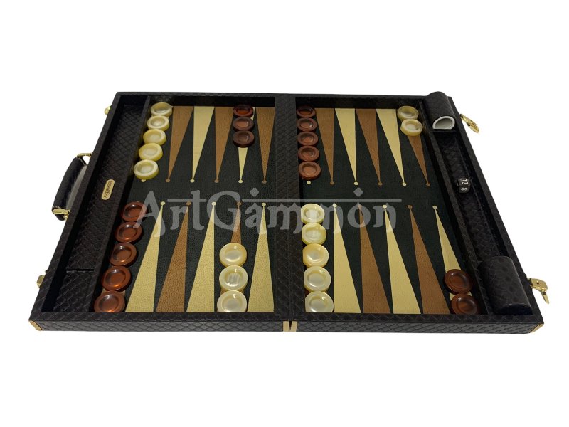 Brown Backgammon Set Octo