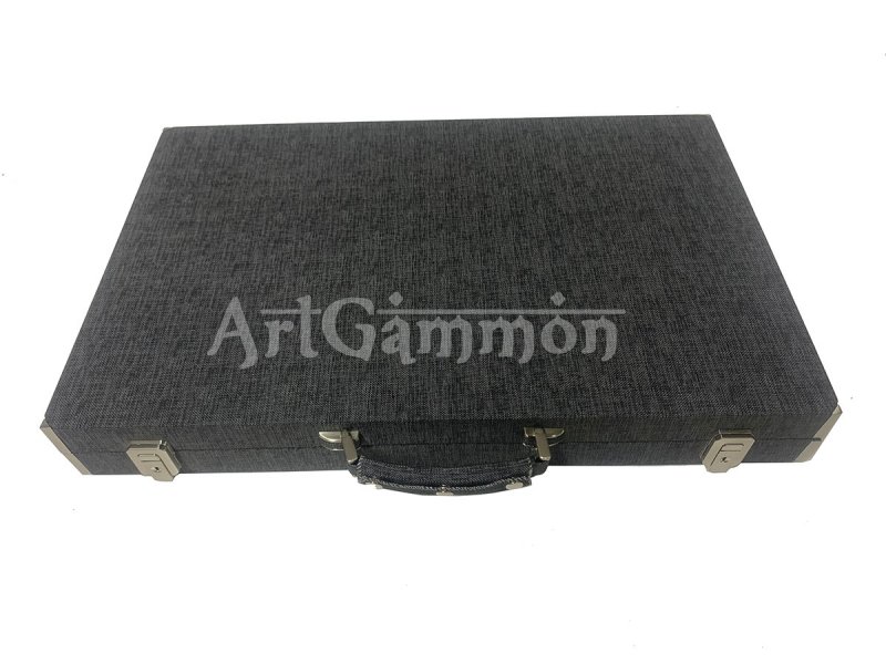 Competition Size Backgammon Set & Chrome Checkers