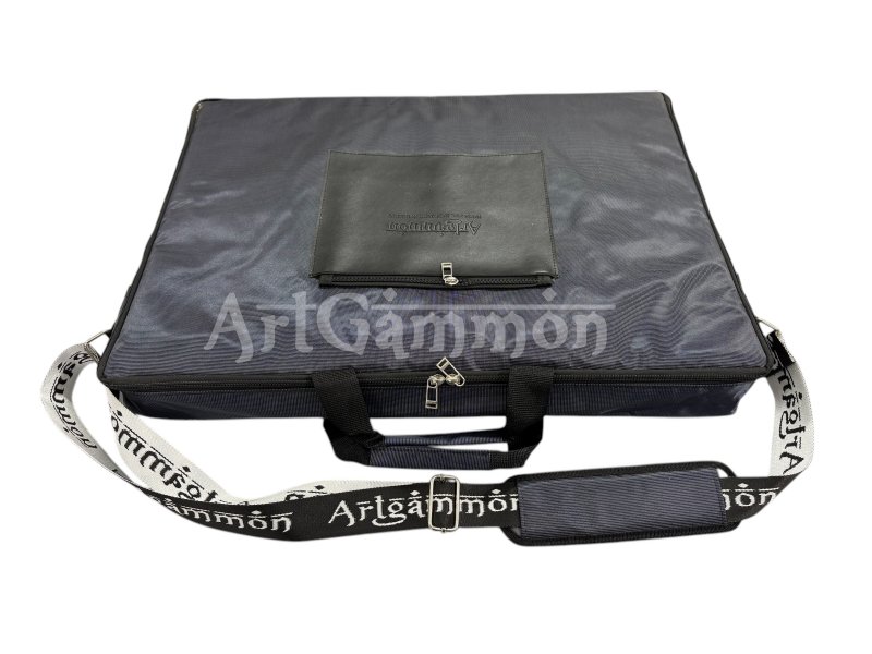 White Textile Look Backgammon Set