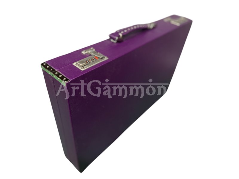 Purple Travel Size Backgammon Set