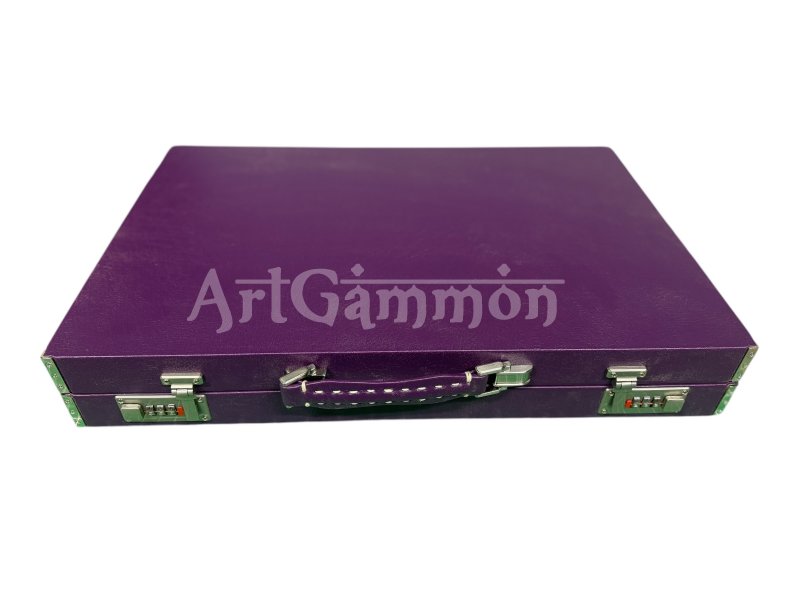 Purple Travel Size Backgammon Set