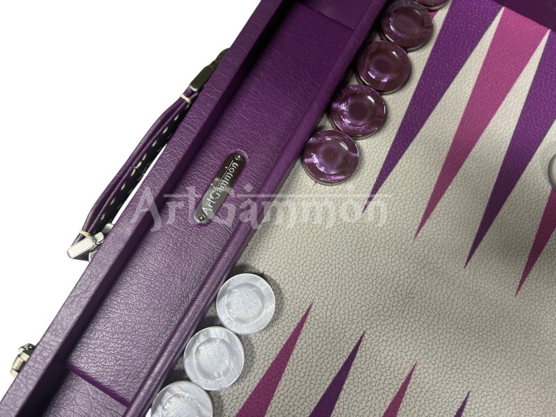 Purple Travel Size Backgammon Set