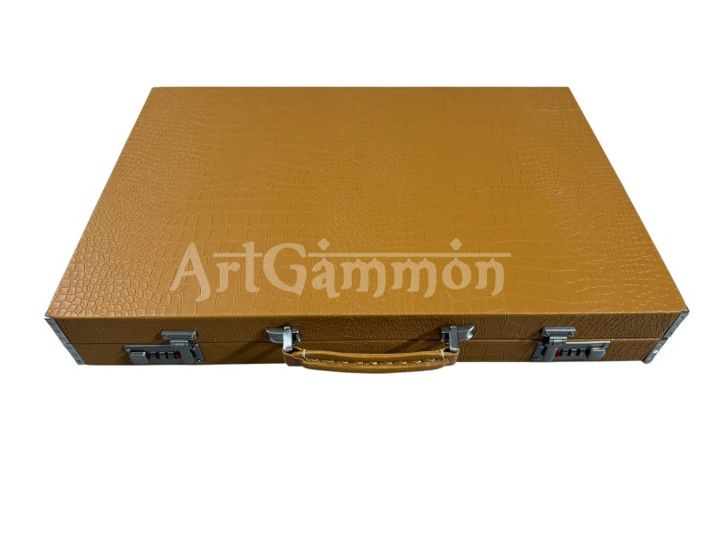 Beige Color Croco Backgammon Board