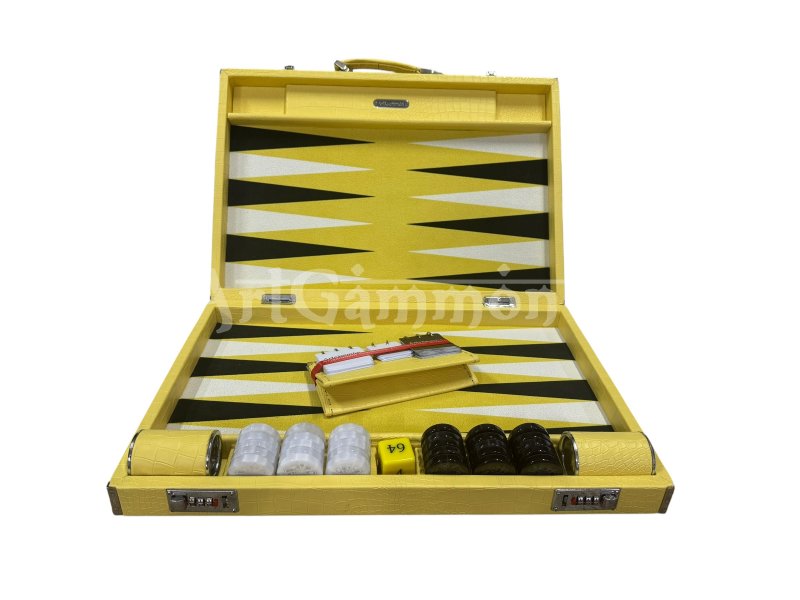 Yellow Croco Backgammon Board