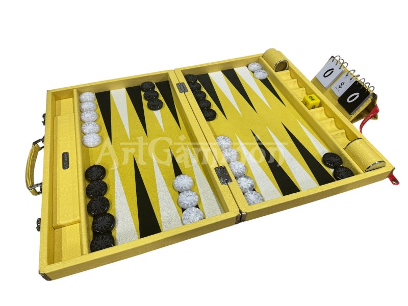 Yellow Croco Backgammon Board