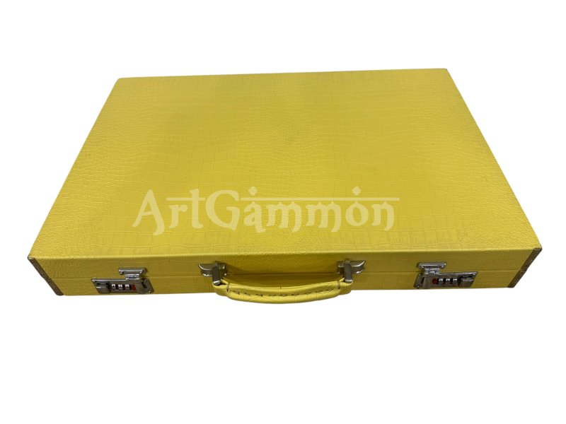 Yellow Croco Backgammon Board