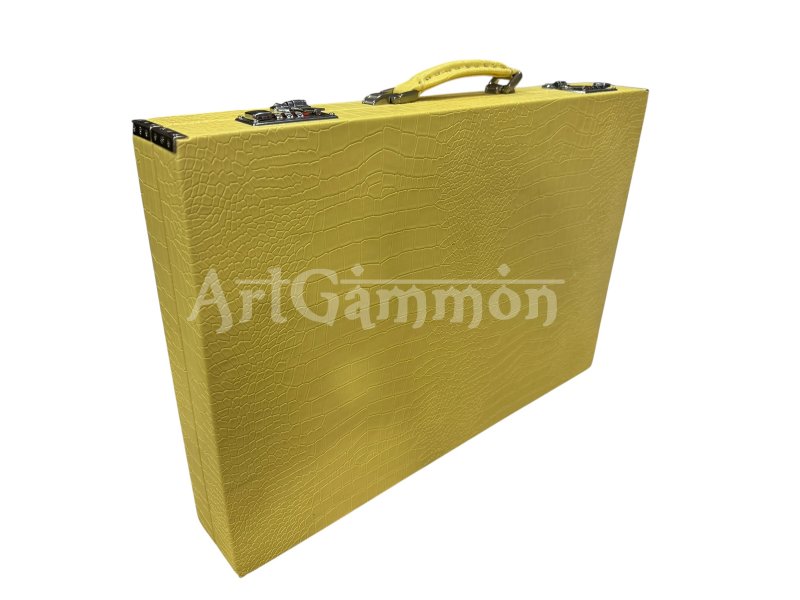 Yellow Croco Backgammon Board