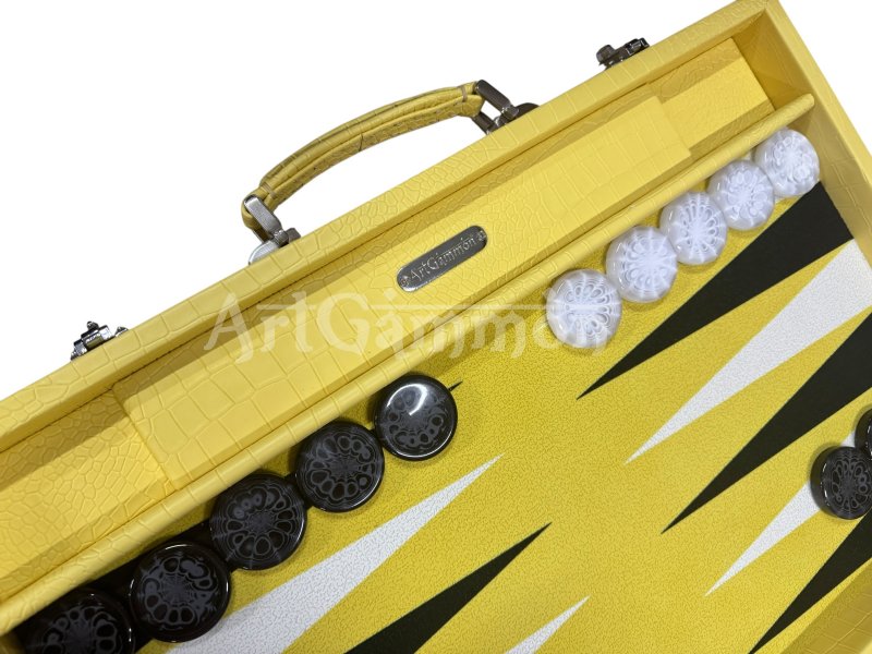 Yellow Croco Backgammon Board