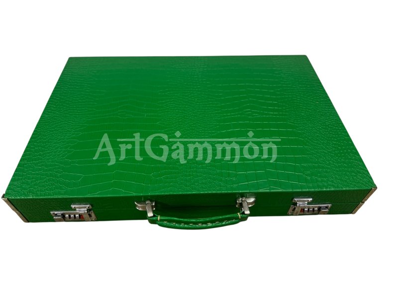 Green Croco Backgammon Board