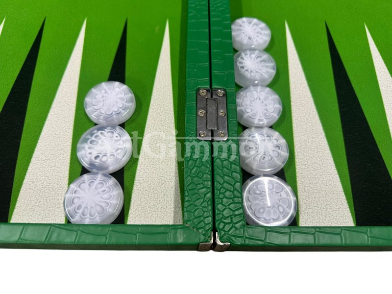 Green Croco Backgammon Board