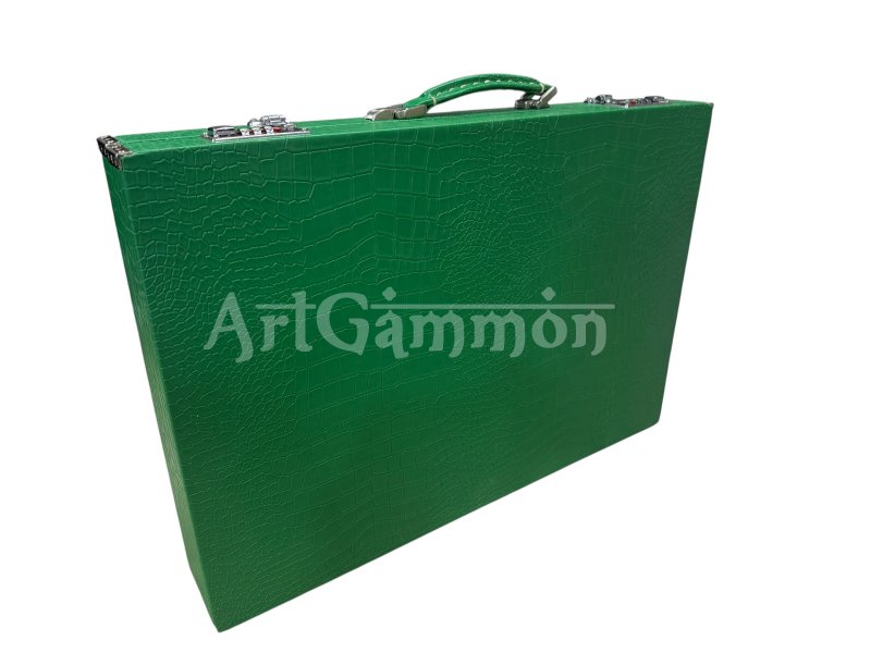 Green Croco Backgammon Board