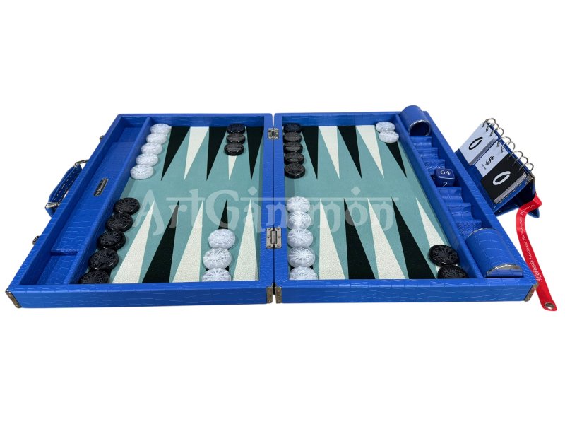 Blue Croco Backgammon Board