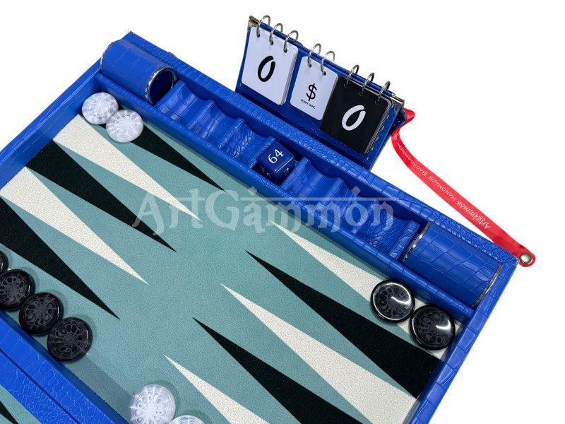 Blue Croco Backgammon Board