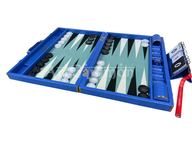 Blue Croco Backgammon Board